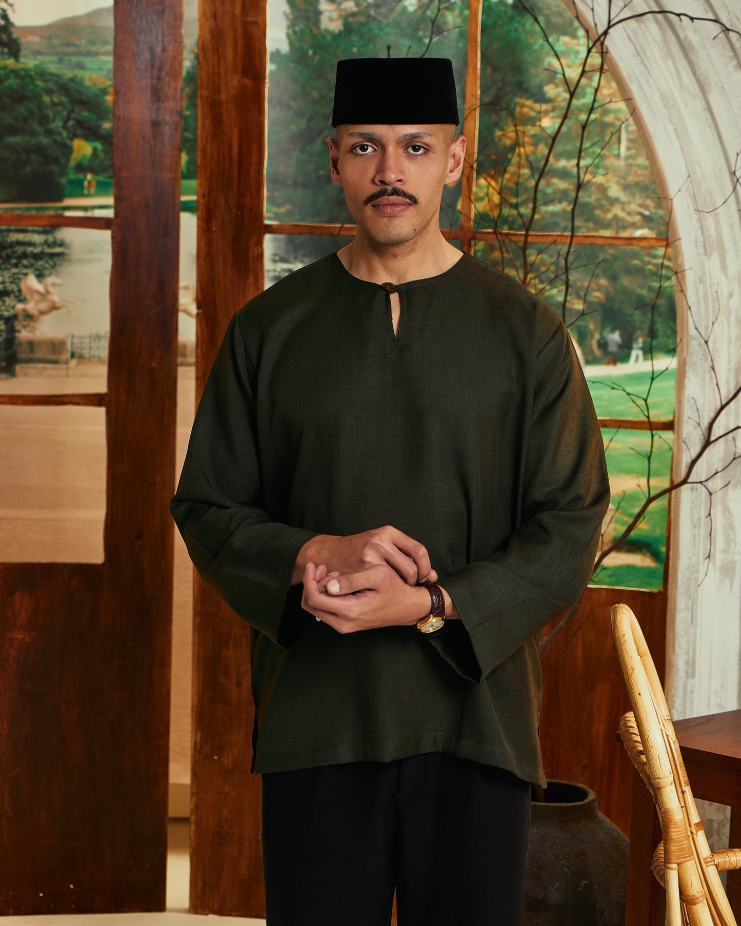 Indra Kurta in Army Green