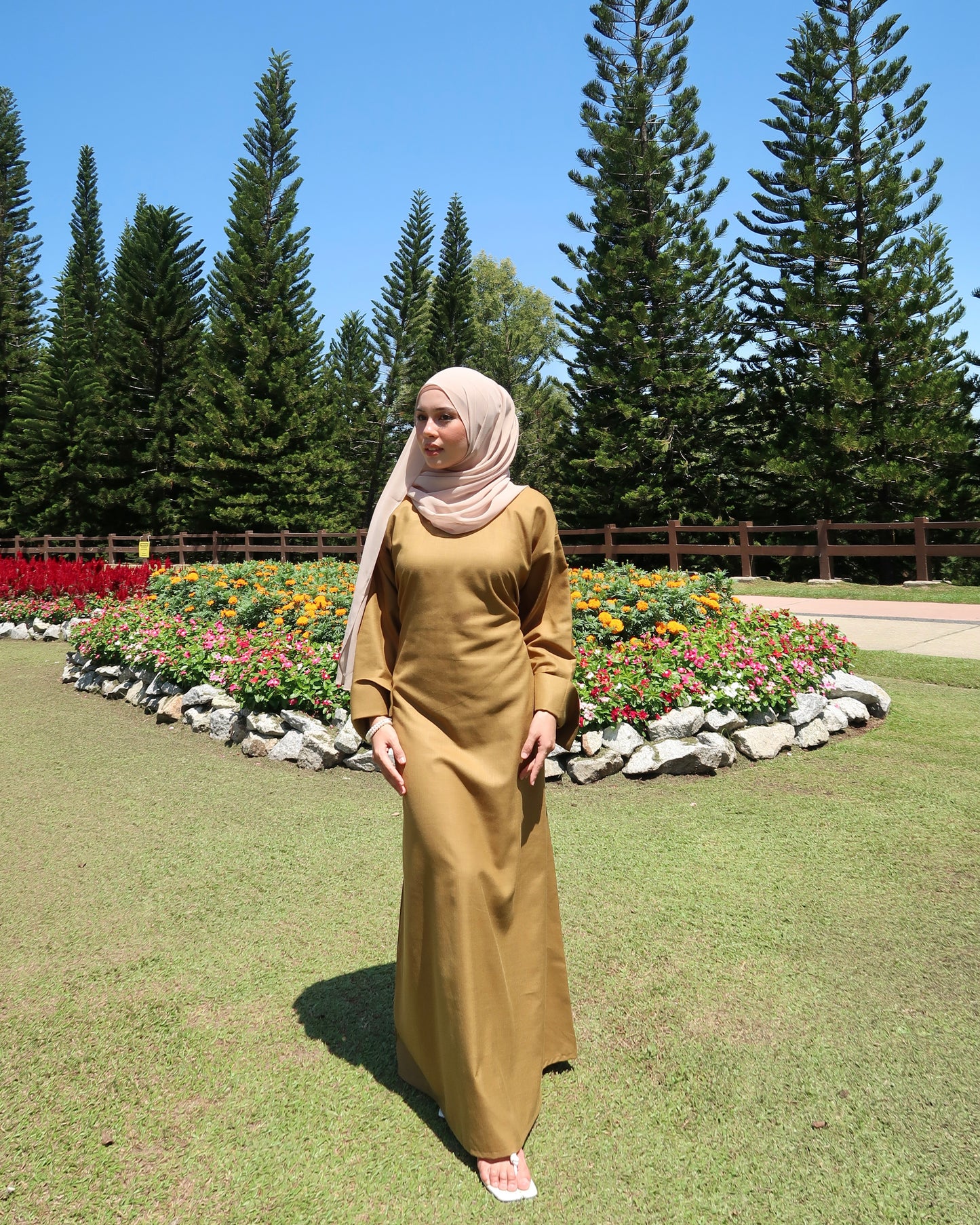 Whimsy Dress in Olive Dust