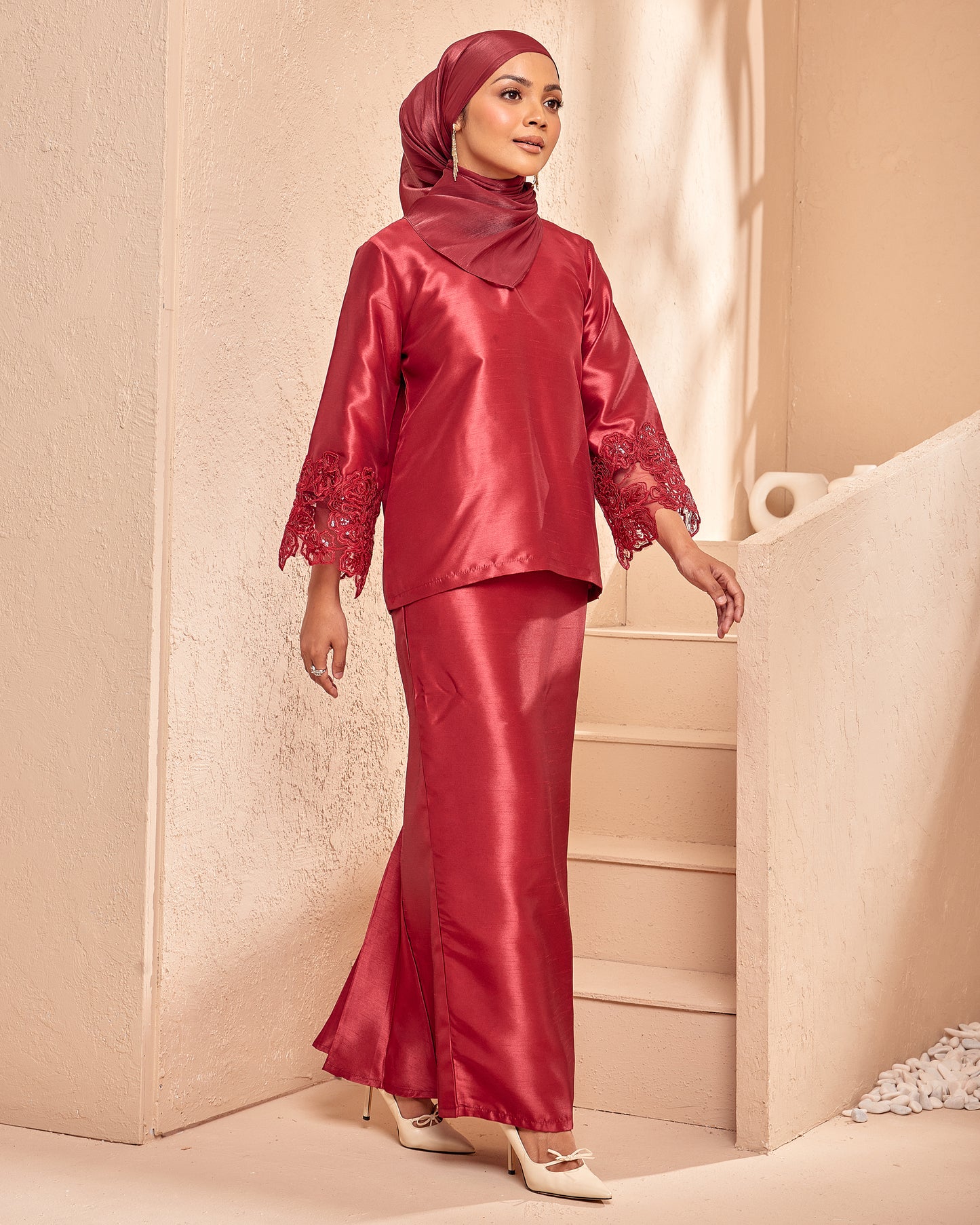 Aminah in Deep Scarlet