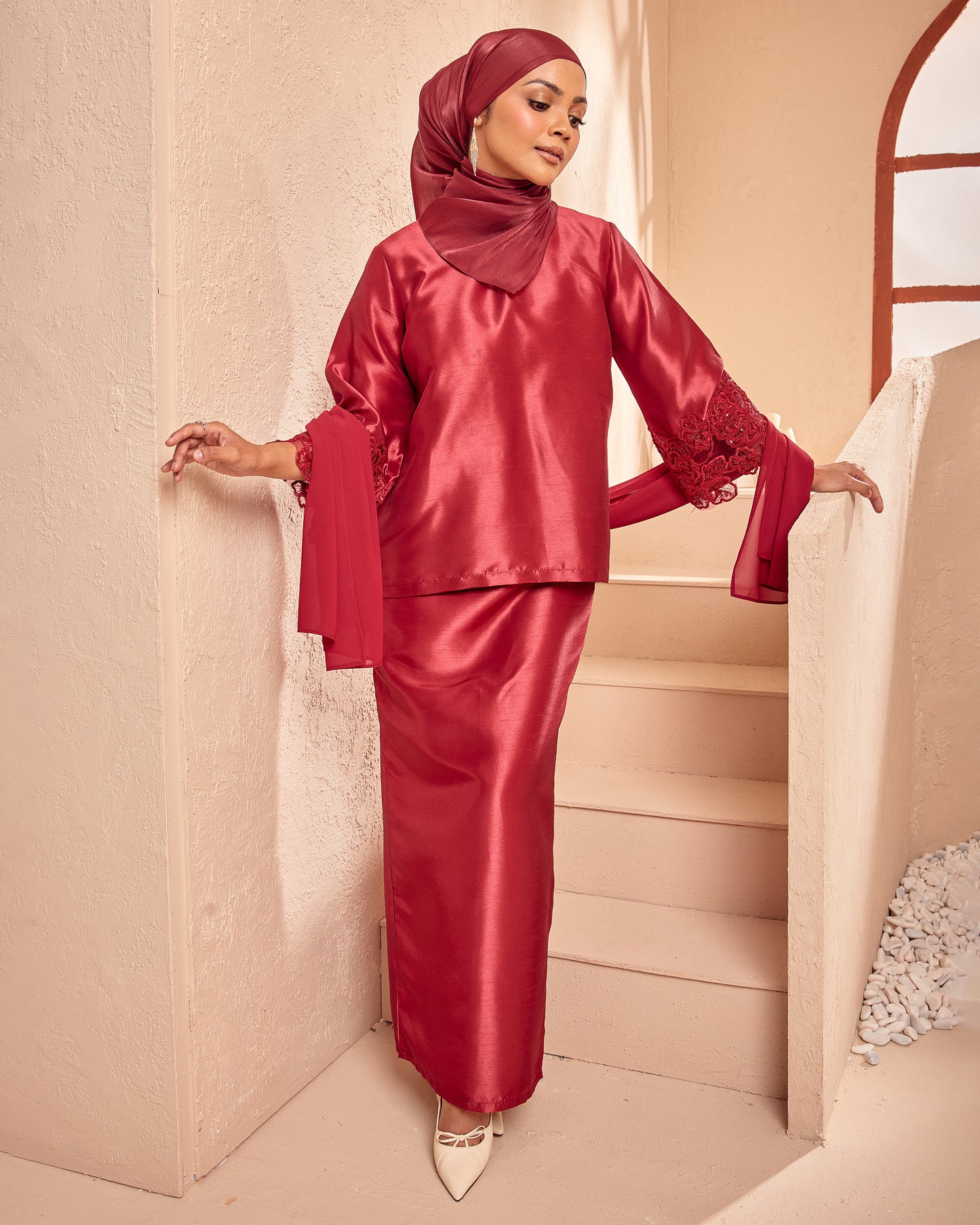 Aminah in Deep Scarlet