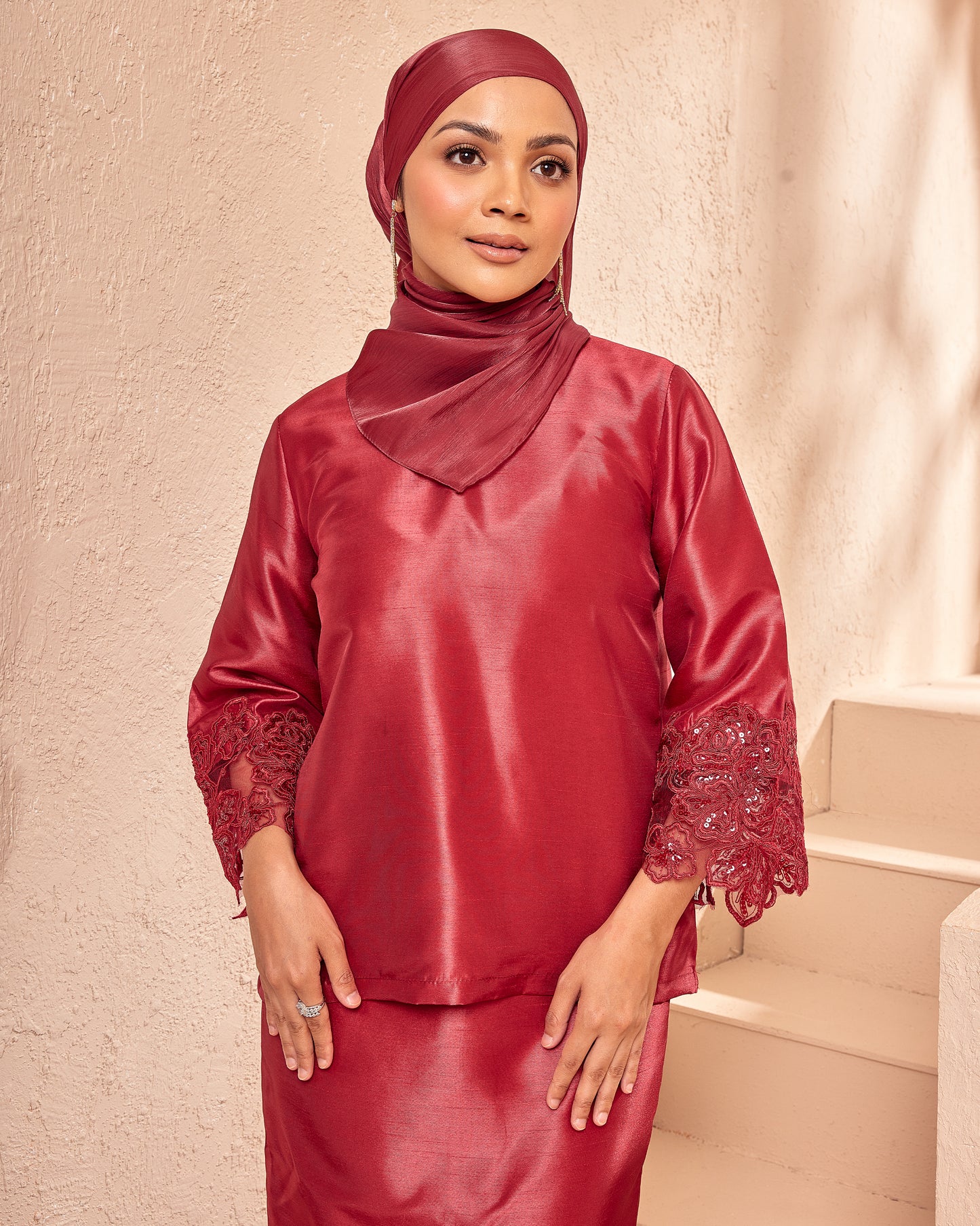 Aminah in Deep Scarlet