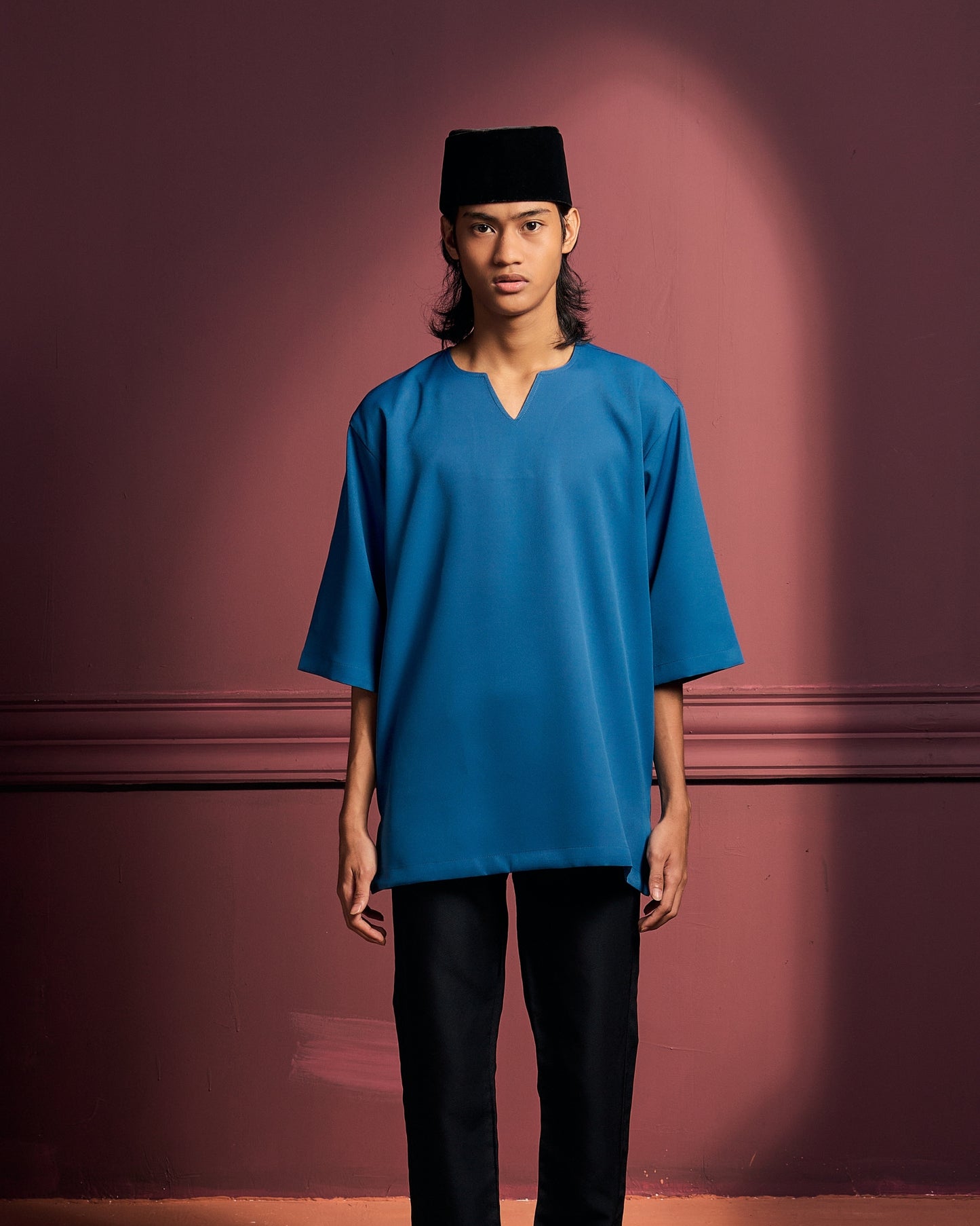 Jebat Kurta In Teal Blue