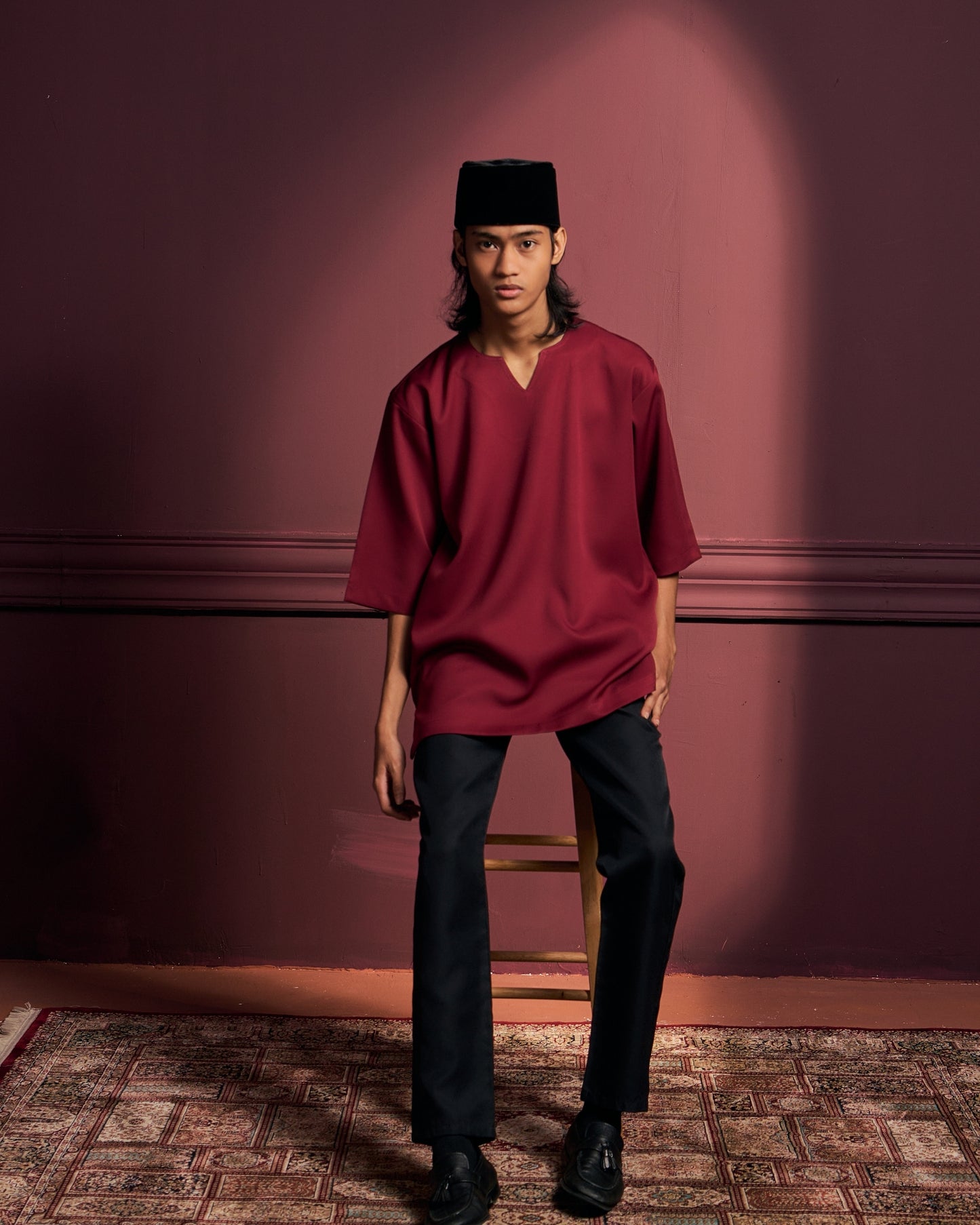 Jebat Kurta In Maroon