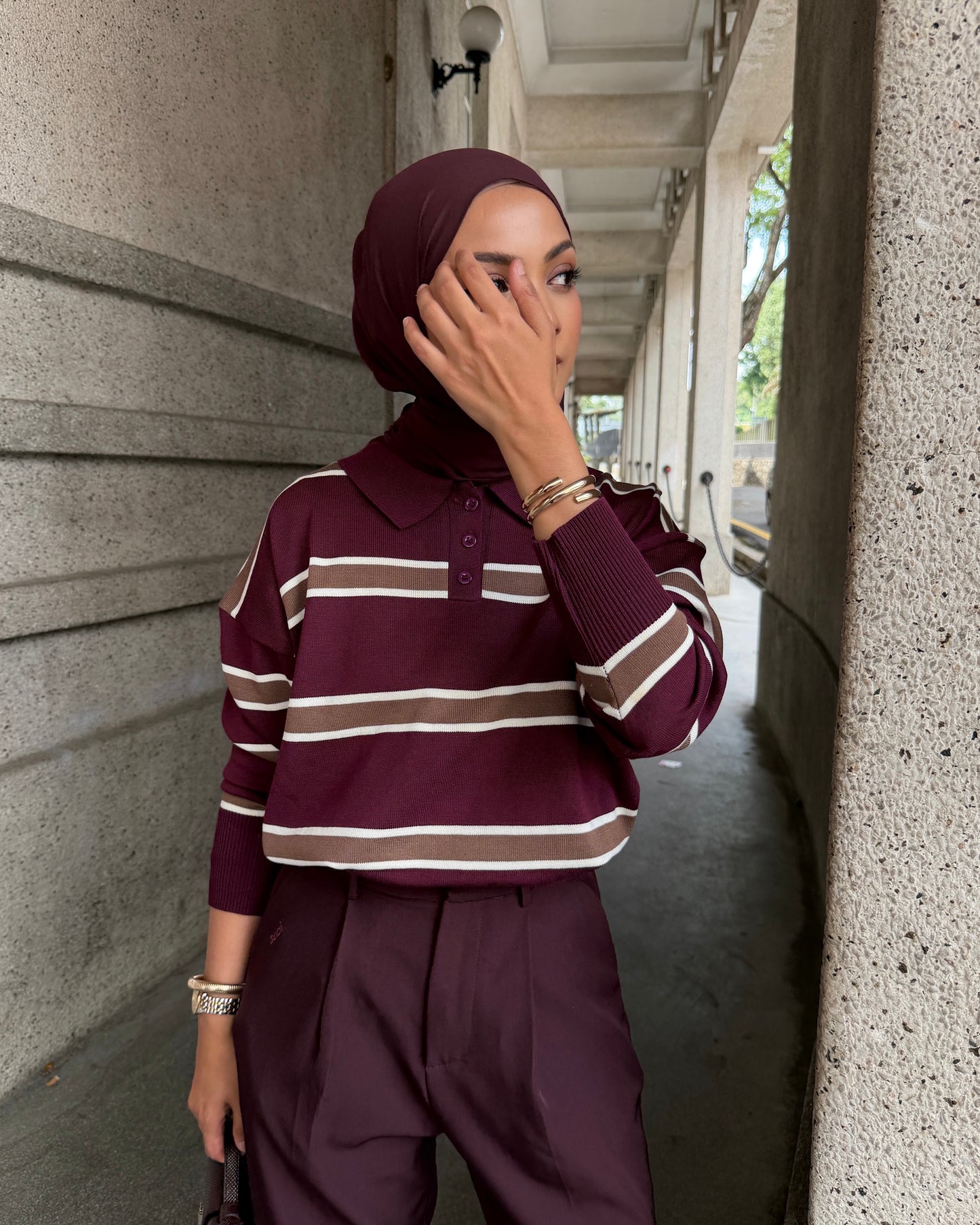 The Stripes in Burgundy